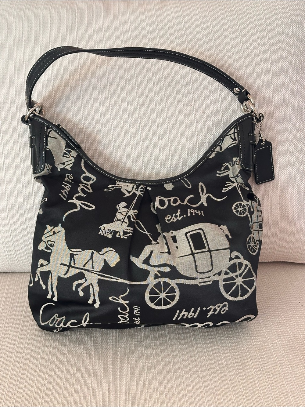 Coach Horse and Carriage Hobo Shoulder Bag - Picture 2 of 4